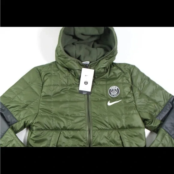 Nike 2022-23 Paris Saint-Germain Fleece Lined Hooded Jacket Size L DN3153-325 - Picture 2 of 6